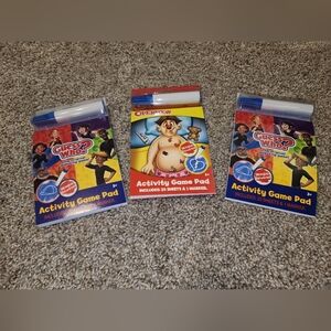 NEW LOT of 3 Pads OPERATION & GUESS WHO Activity Game & Markers Travel Fun Go1